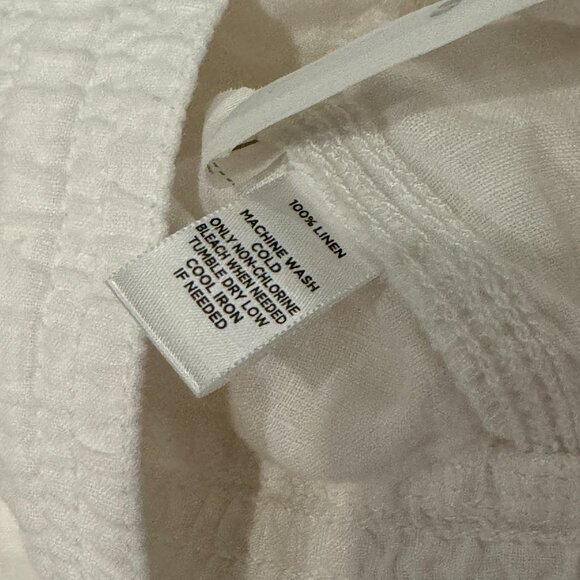 ANN TAYLOR LOFT | White Linen Cropped Pants Size 4 - Picture 9 of 10